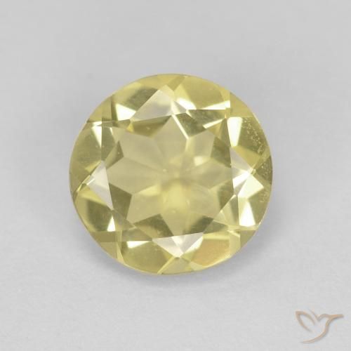 1.62ct 天然 浅土黄色 绿柱石, 圆形的, VVS-VS