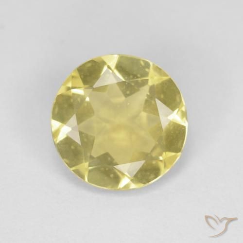 1.45ct 天然 暖黄 绿柱石, 圆形的, VVS-VS