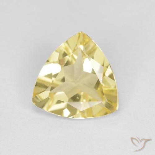 1.09ct 天然 暖黄 绿柱石, 胖三角形, VVS-VS