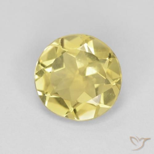 1.61ct 天然 Medium Light-Yellow 绿柱石, 圆形的, VVS-VS