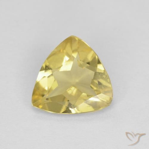 0.96ct 天然 中黄色 绿柱石, 胖三角形, VVS