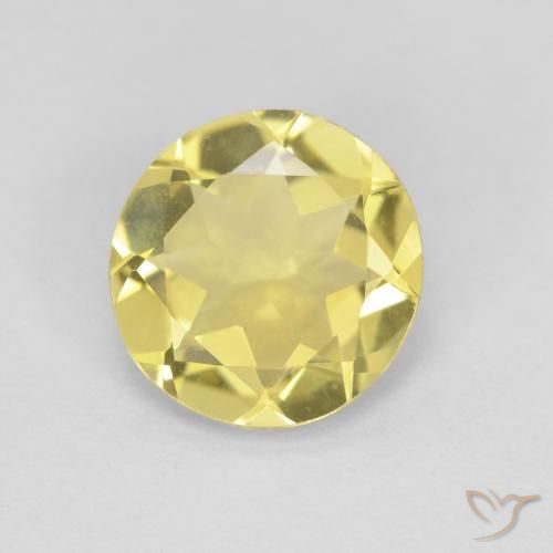 1.45ct 天然 Medium Light-Yellow 绿柱石, 圆形的, VVS