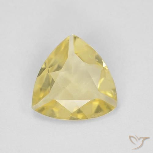 0.75ct 天然 中黄色 绿柱石, 胖三角形, VVS