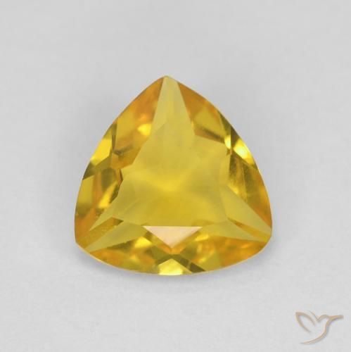 0.85ct 天然 蜜黄色 绿柱石, 胖三角形, VVS