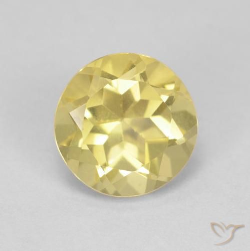 1.42ct 天然 淡黄色 绿柱石, 圆形的, VS