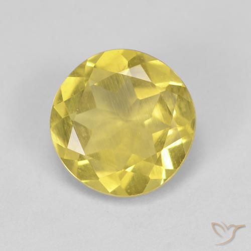 1.54ct 天然 淡蜜黄色 绿柱石, 圆形的, VS