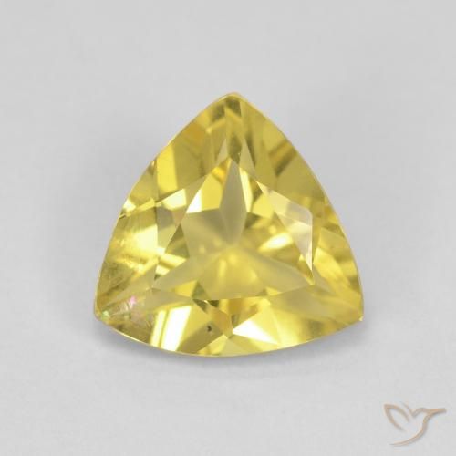1.26ct 天然 Medium Light-Yellow 绿柱石, 胖三角形, VS