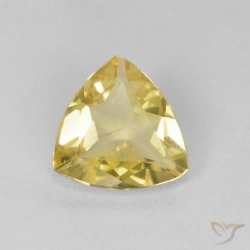 0.77ct 天然 Medium Light-Yellow 绿柱石, 胖三角形, VS