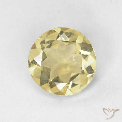 1.40ct 天然 暖黄 绿柱石, 圆形的, VVS-VS