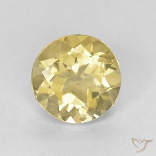 1.75ct 天然 淡黄色 绿柱石, 圆形的, VS