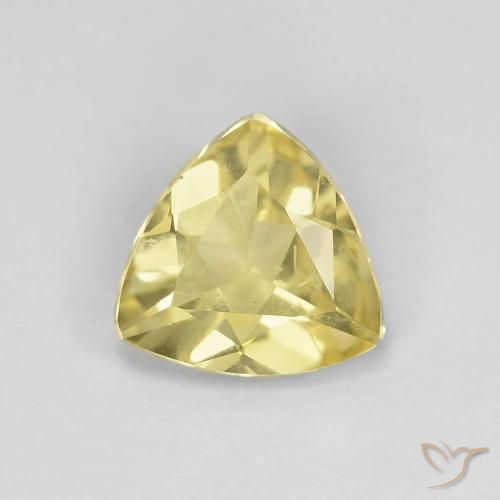 0.82ct 天然 Medium Light-Yellow 绿柱石, 胖三角形, VS