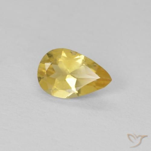 0.50ct 天然 金橙色 绿柱石, 梨形, VS