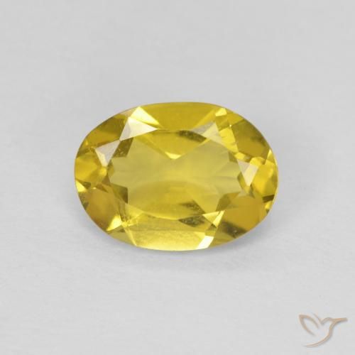1.01ct 天然 中黄色 绿柱石, 椭圆形, VS