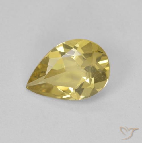 0.99ct 天然 浅金黄色 绿柱石, 梨形, VVS