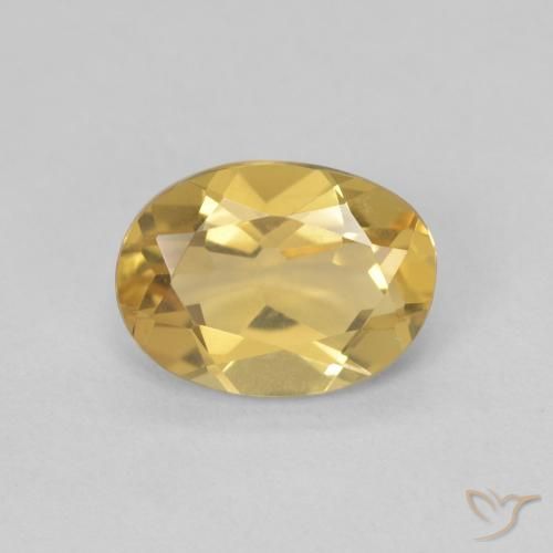 1.12ct 天然 淡黄色 绿柱石, 椭圆形, VVS