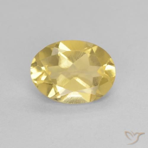 1.17ct 天然 淡黄色 绿柱石, 椭圆形, VVS