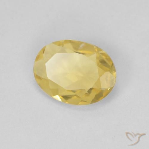 0.85ct 天然 浅金黄色 绿柱石, 椭圆形, VVS
