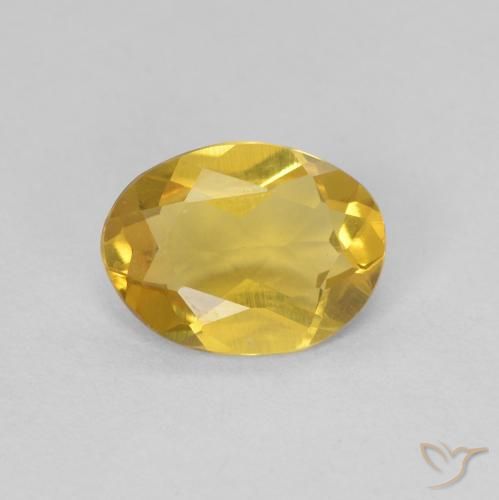 0.94ct 天然 深黄色 绿柱石, 椭圆形, VVS