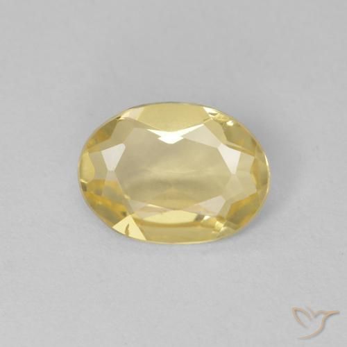 0.80ct 天然 浅金色 绿柱石, 椭圆形, VVS