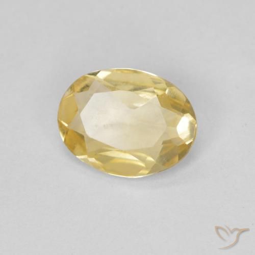 0.84ct 天然 浅金色 绿柱石, 椭圆形, VVS