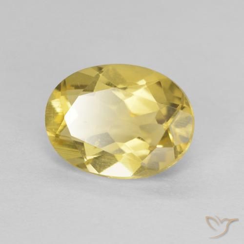 1.75ct 天然 浅金色 绿柱石, 椭圆形, VVS