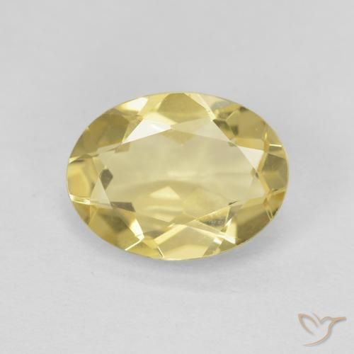 1.48ct 天然 淡黄色 绿柱石, 椭圆形, VVS