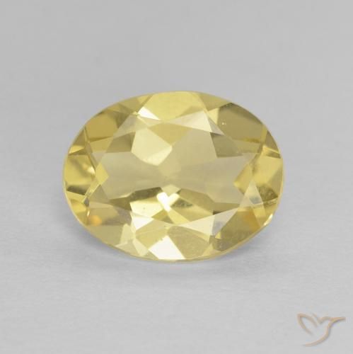 1.54ct 天然 浅金色 绿柱石, 椭圆形, VVS