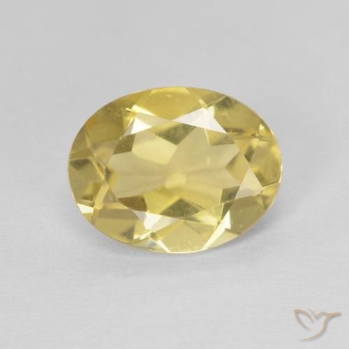 1.60ct 天然 浅金黄色 绿柱石, 椭圆形, VVS