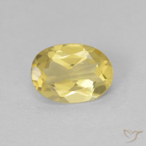 0.63ct 天然 淡黄色 绿柱石, 椭圆形, VVS