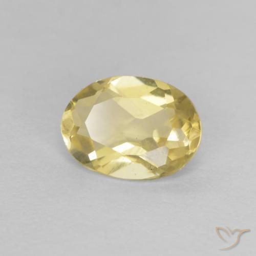 0.67ct 天然 淡黄色 绿柱石, 椭圆形, VVS
