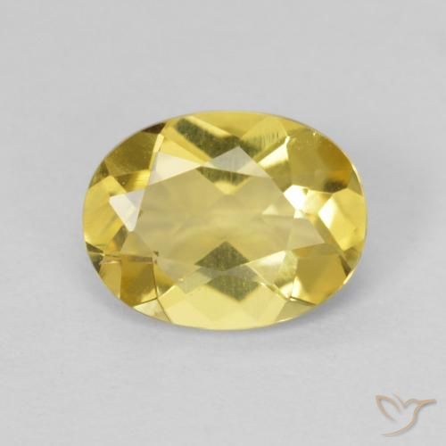 0.99ct 天然 淡黄色 绿柱石, 椭圆形, VVS