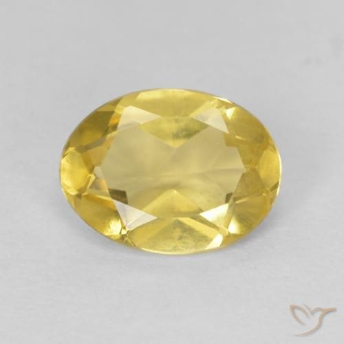 0.97ct 天然 淡黄色 绿柱石, 椭圆形, VVS