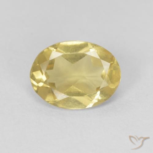 1.02ct 天然 浅金黄色 绿柱石, 椭圆形, VVS-VS
