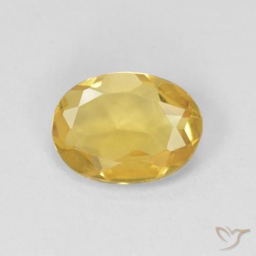 0.94ct 天然 深黄色 绿柱石, 椭圆形, VVS-VS