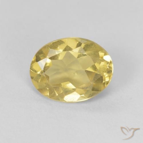 1.12ct 天然 Medium Light-Yellow 绿柱石, 椭圆形, VVS-VS