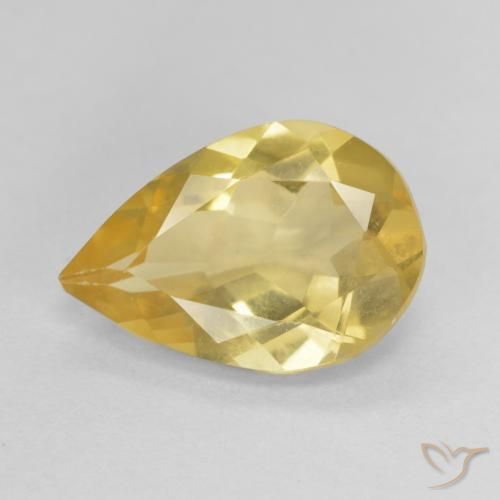 1.39ct 天然 蜜黄色 绿柱石, 梨形, VVS-VS