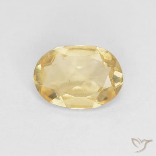 0.91ct 天然 淡黄色 绿柱石, 椭圆形, VVS-VS