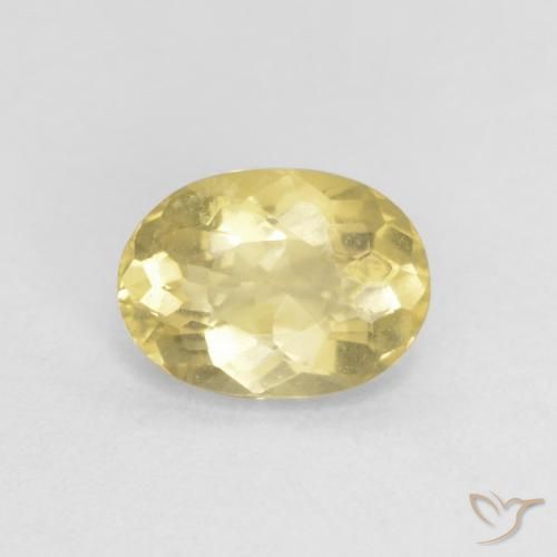 0.70ct 天然 浅土黄色 绿柱石, 椭圆形, VVS-VS