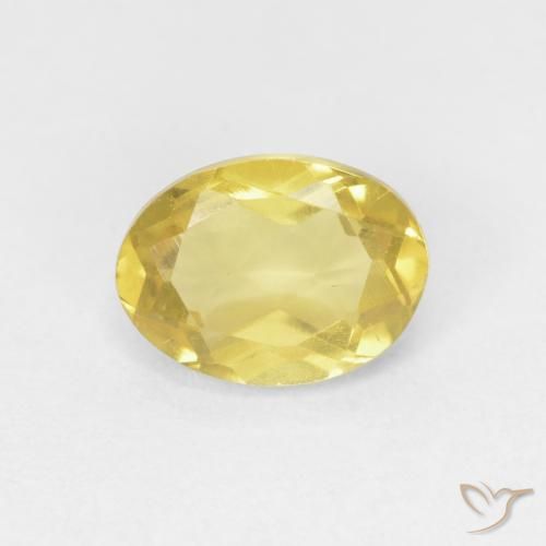 0.80ct 天然 中黄色 绿柱石, 椭圆形, VVS-VS