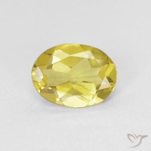 0.99ct 天然 浅黄蜂黄 绿柱石, 椭圆形, VVS-VS