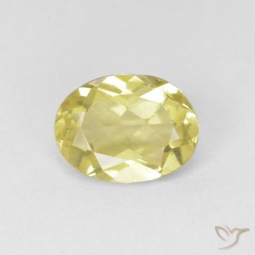 1.11ct 天然 淡黄色 绿柱石, 椭圆形, VVS-VS