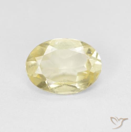 1.01ct 天然 淡黄色 绿柱石, 椭圆形, VVS-VS