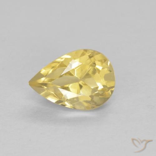 0.73ct 天然 淡黄色 绿柱石, 梨形, VVS-VS