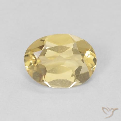 1.06ct 天然 浅金色 绿柱石, 椭圆形, VVS-VS