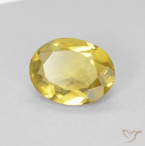 1.09ct 天然 浅金黄色 绿柱石, 椭圆形, VVS-VS