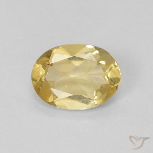 0.99ct 天然 浅金色 绿柱石, 椭圆形, VVS-VS