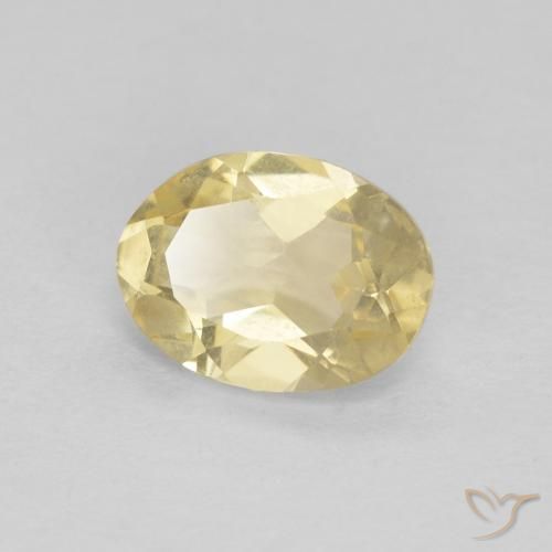 1.10ct 天然 淡黄色 绿柱石, 椭圆形, VVS-VS