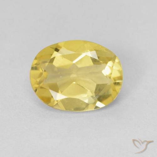 1.49ct 天然 浅金黄色 绿柱石, 椭圆形, VVS-VS
