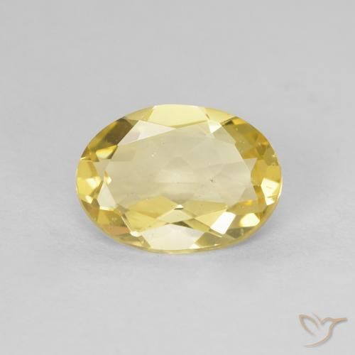 1.22ct 天然 淡黄色 绿柱石, 椭圆形, VVS-VS