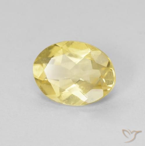 1.29ct 天然 淡黄色 绿柱石, 椭圆形, VVS-VS
